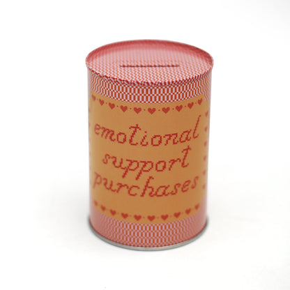 Emotional Support Purchases Tin Coin Bank, Jollity &amp; Co