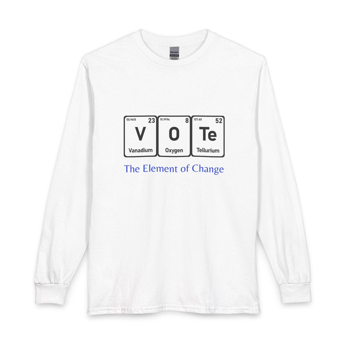 Vote Long Sleeve Tee — "The Element of Change" Political Graphic Shirt