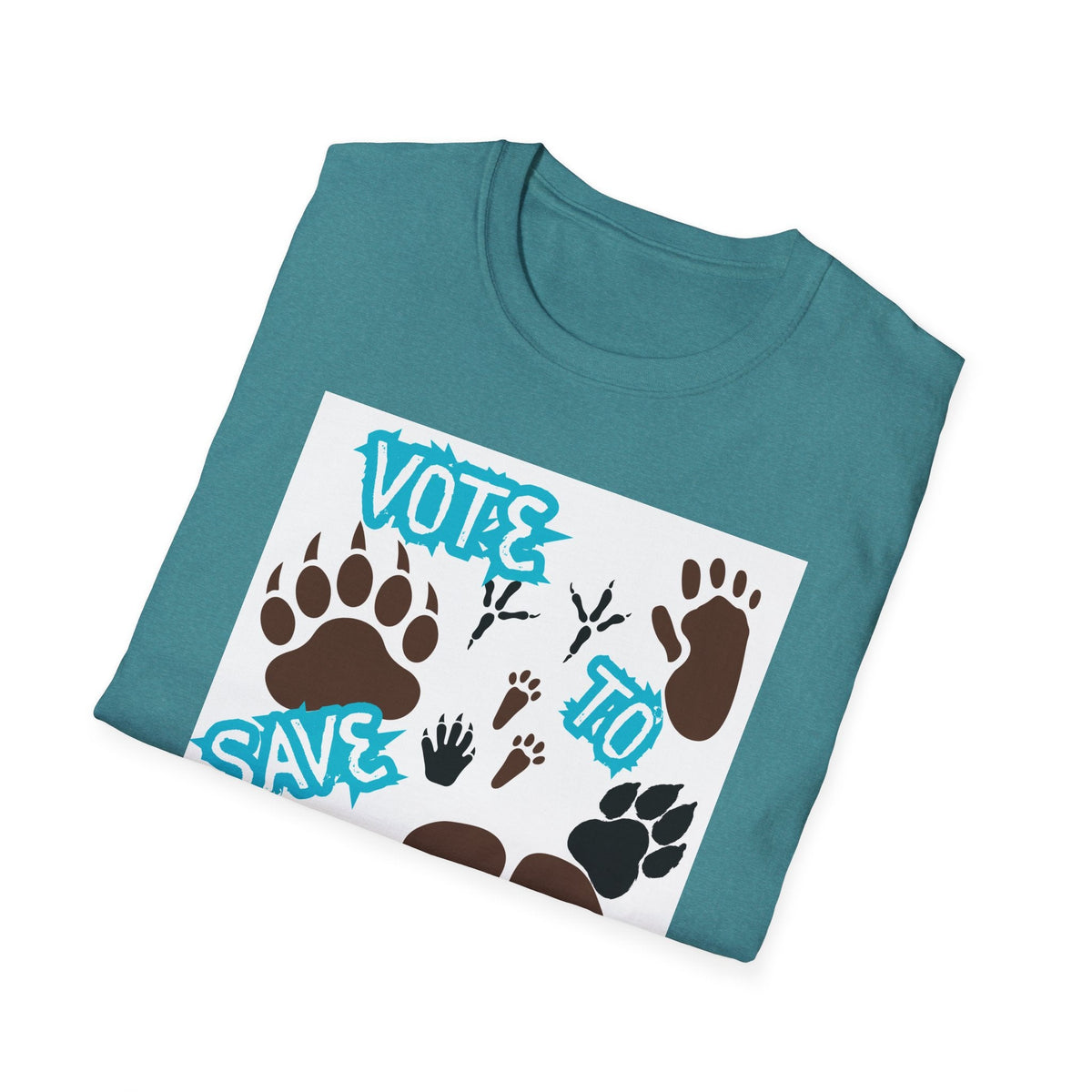 Save Us All Animal Paw Print Tee – Vote to Save Wildlife T-Shirt