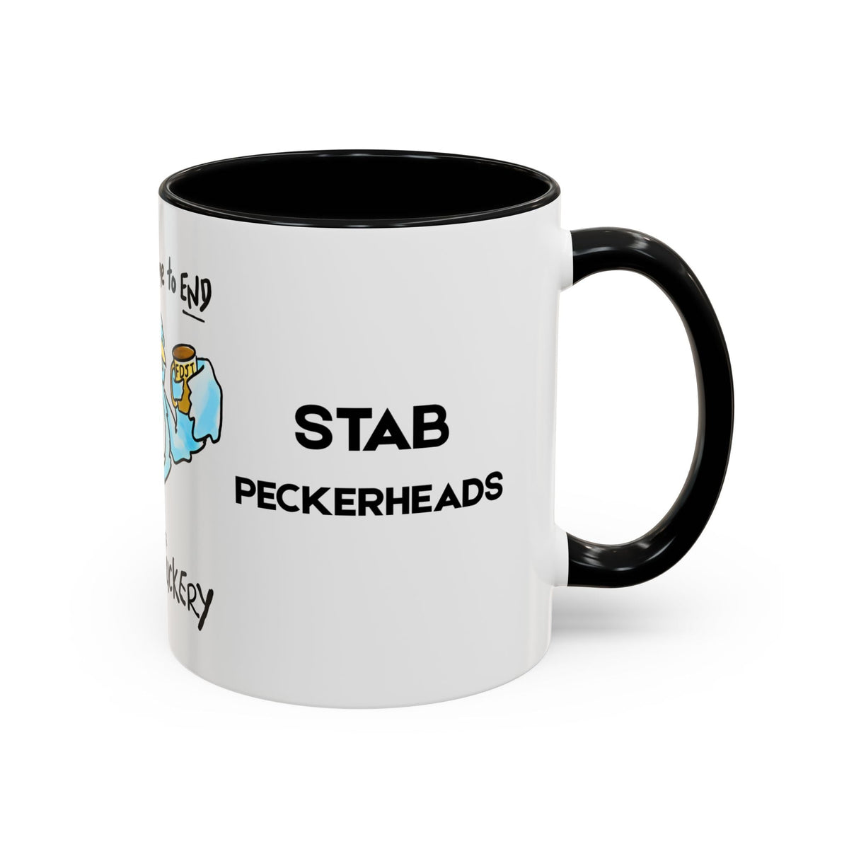 End Dumbfuckery Blue Bird mug | Accent Coffee Mug