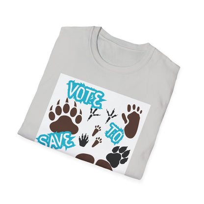 Save Us All Animal Paw Print Tee – Vote to Save Wildlife T-Shirt