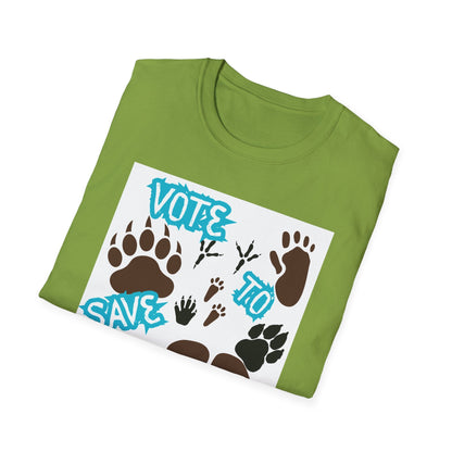 Save Us All Animal Paw Print Tee – Vote to Save Wildlife T-Shirt