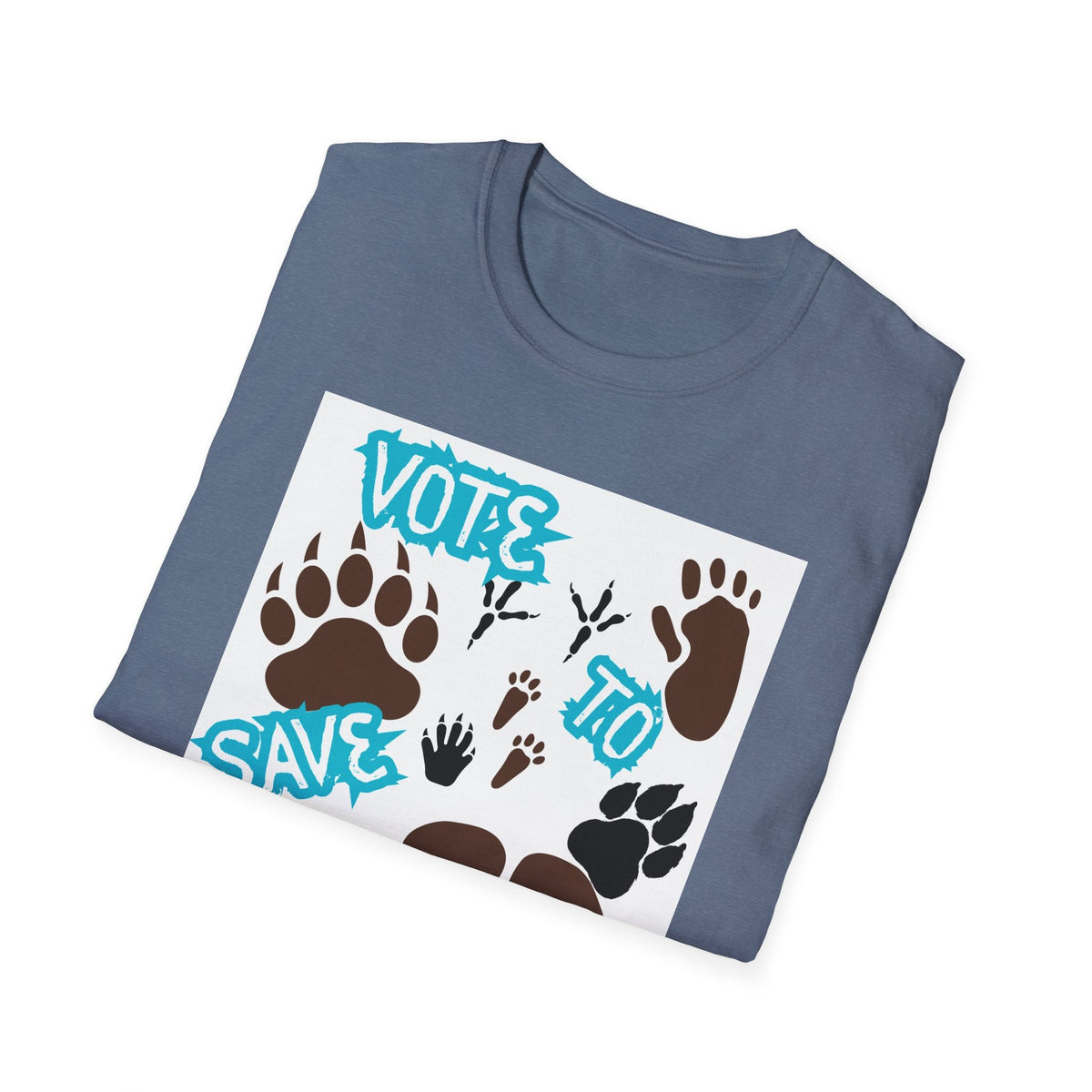 Save Us All Animal Paw Print Tee – Vote to Save Wildlife T-Shirt