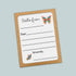 The image is a greeting card with a blank space for a message and two butterflies.