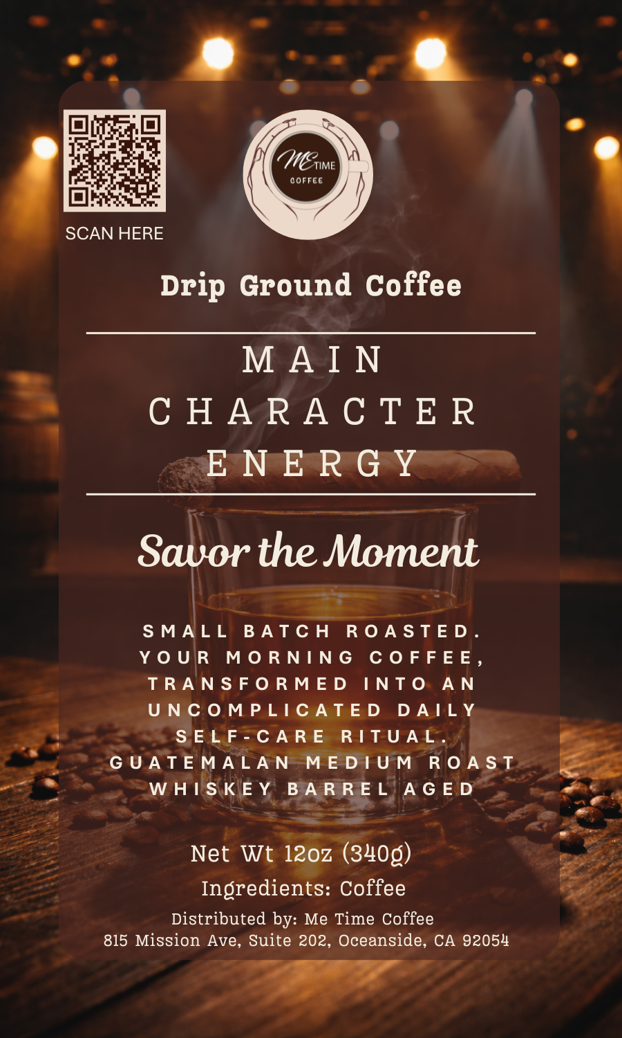 MAIN CHARACTER ENERGY: WHISKEY BARREL-AGED GUATEMALAN COFFEE