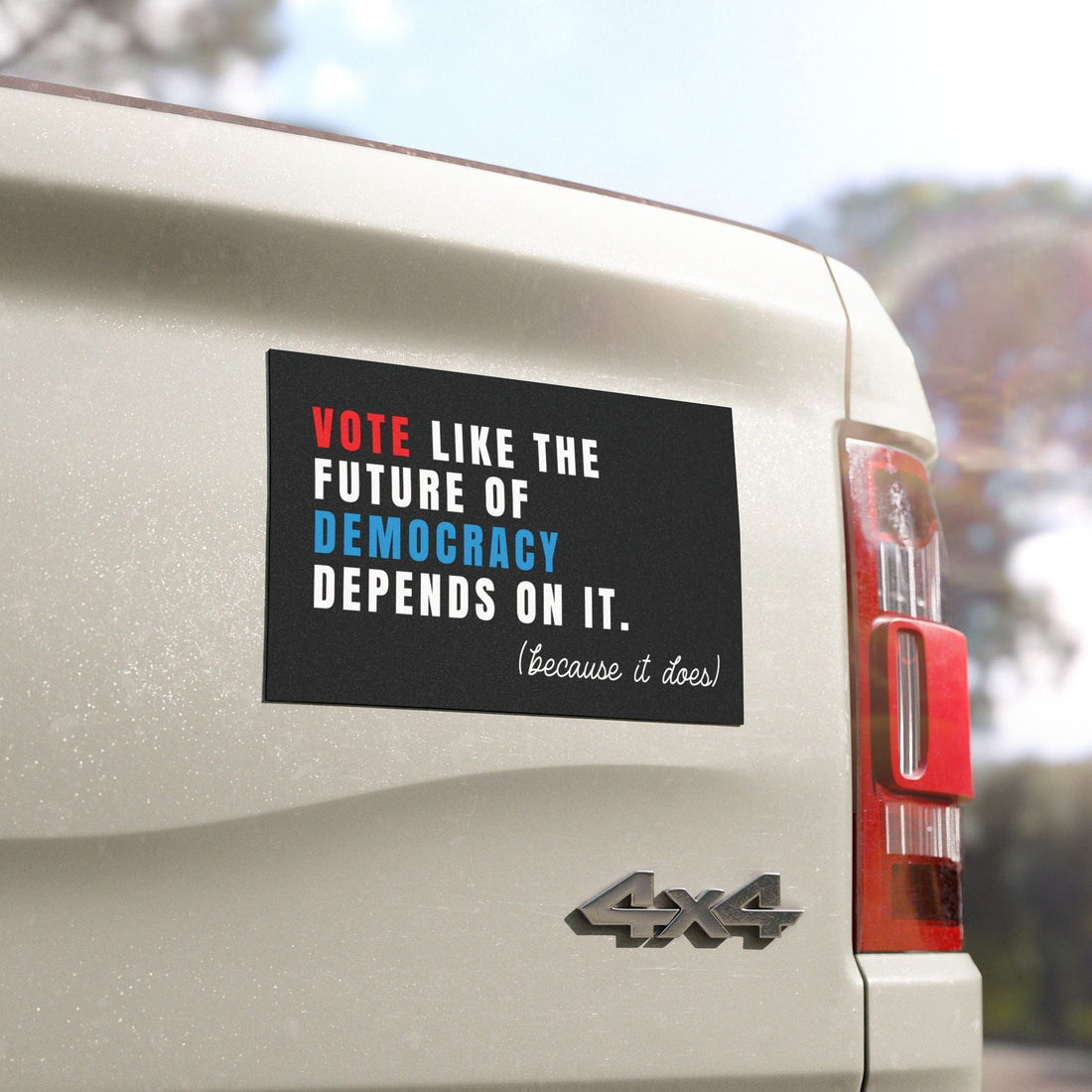 Vote Like Democracy Depends on It Car Magnet – Political Bumper Magnet