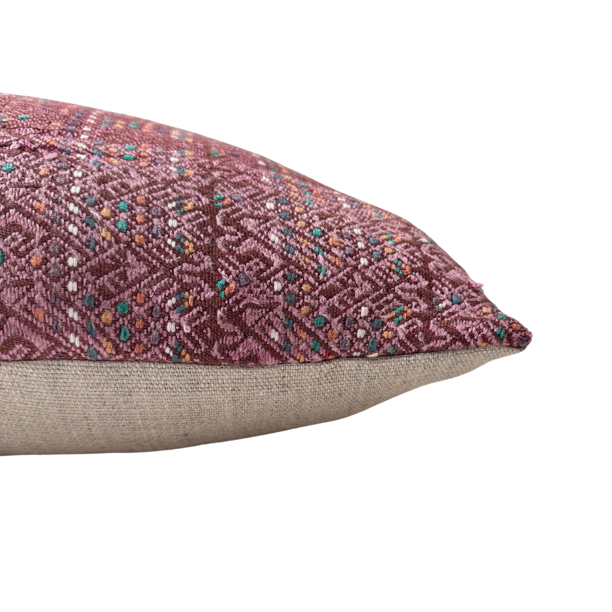 Huipil &amp; Hemp Throw Pillow Cover