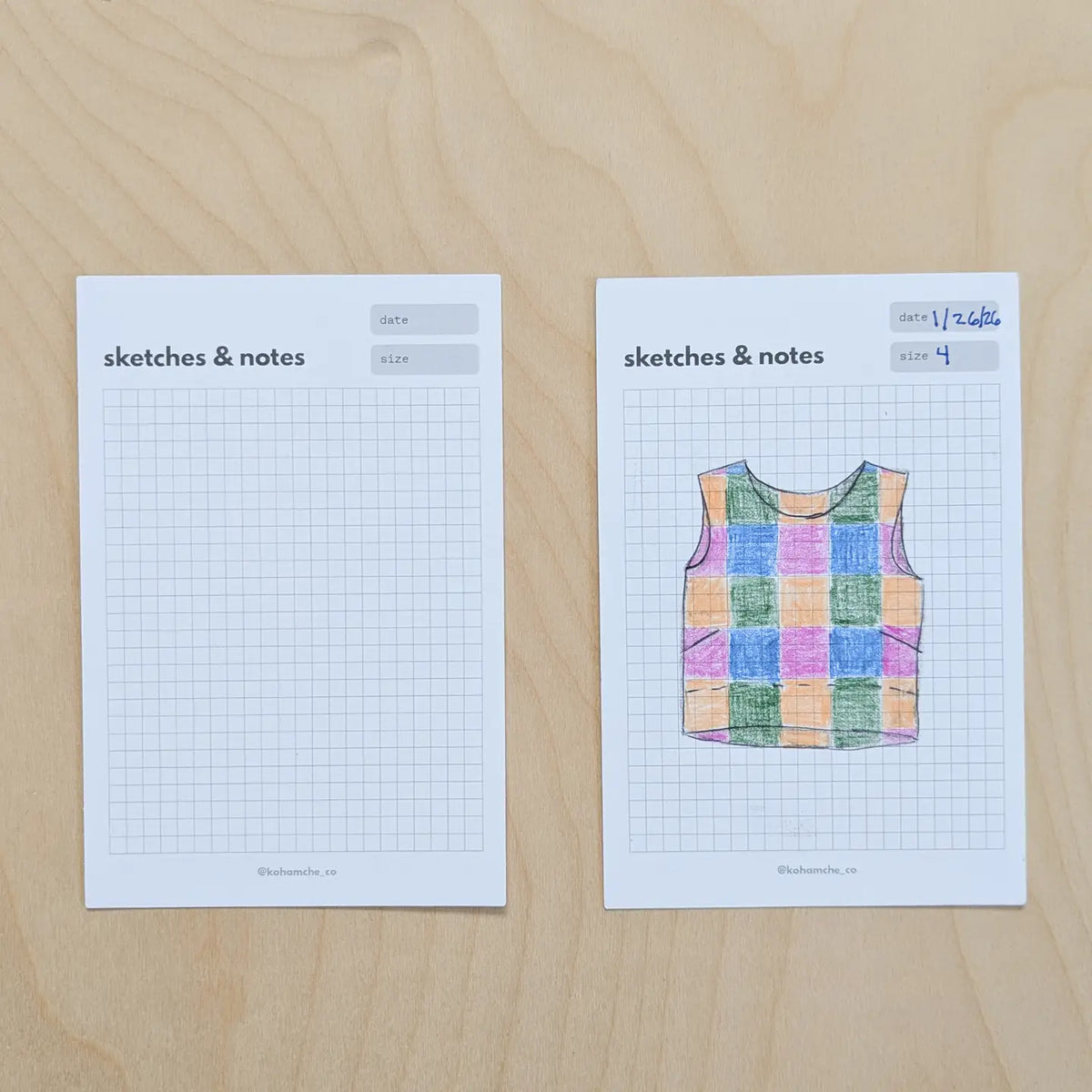 Sewing Pattern Note Cards — Pack of 10