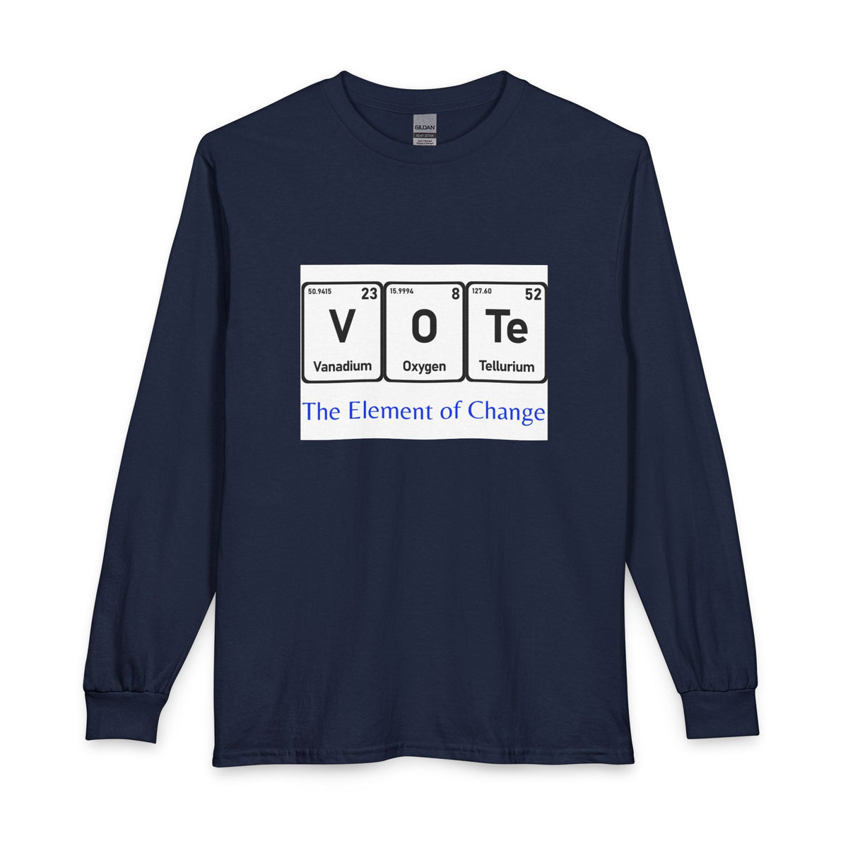 Vote Long Sleeve Tee — "The Element of Change" Political Graphic Shirt