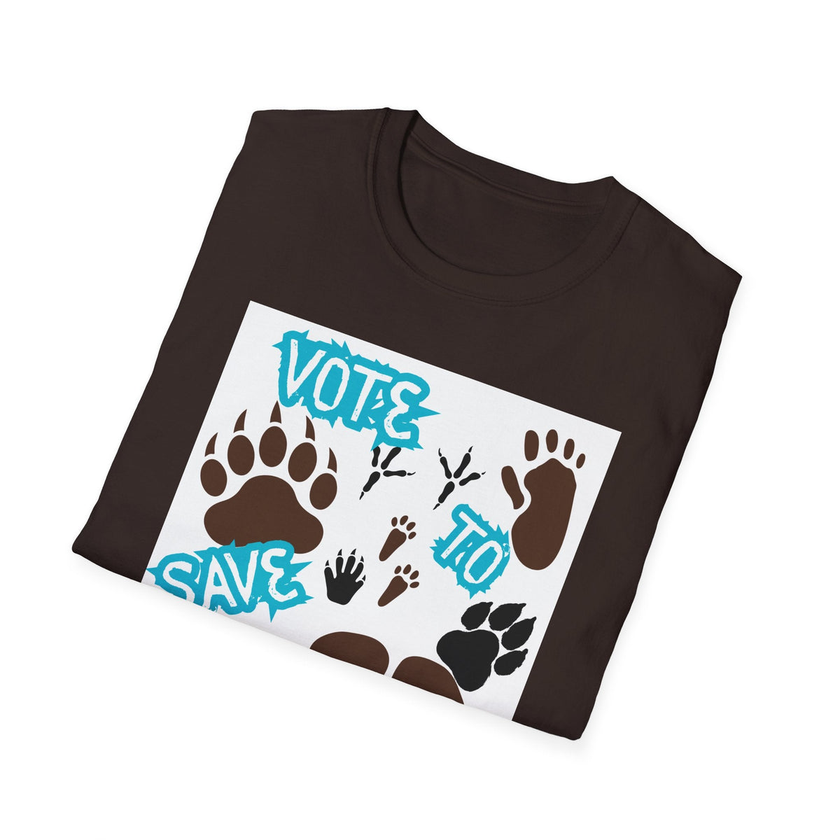 Save Us All Animal Paw Print Tee – Vote to Save Wildlife T-Shirt