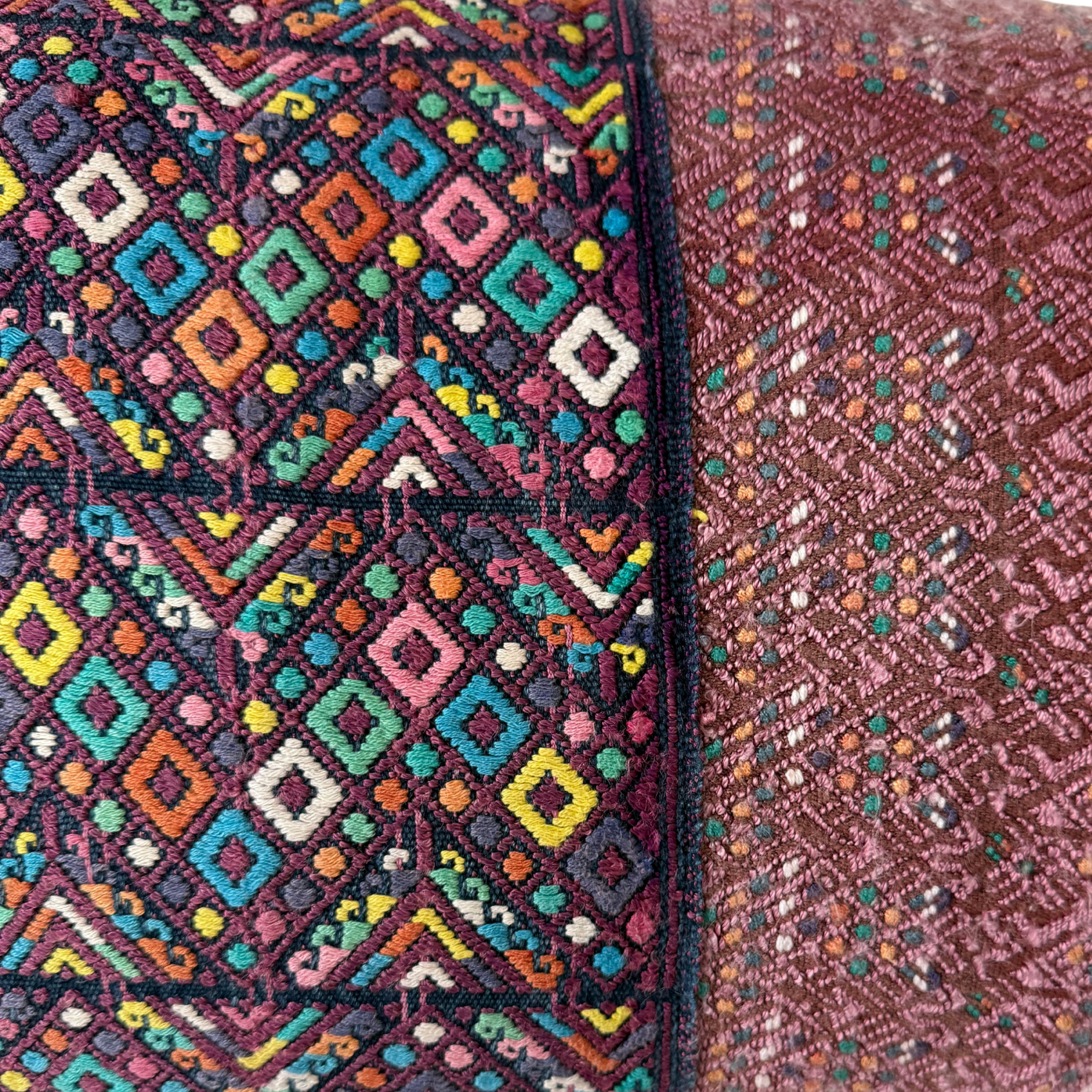 Huipil &amp; Hemp Throw Pillow Cover