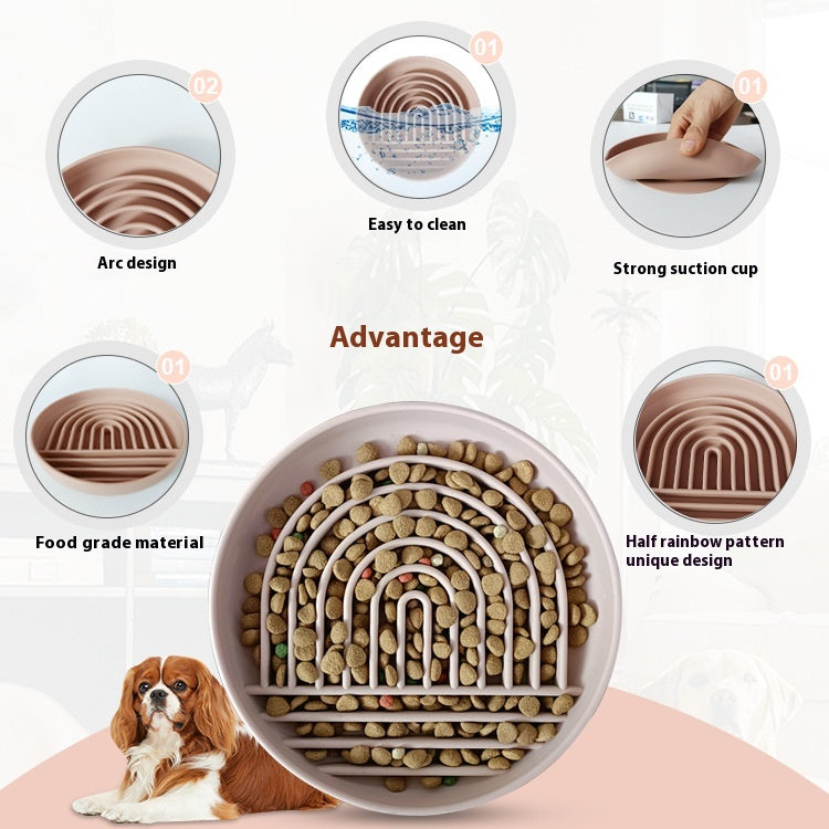 CalmBite Silicone Suction Slow Feeder Bowl