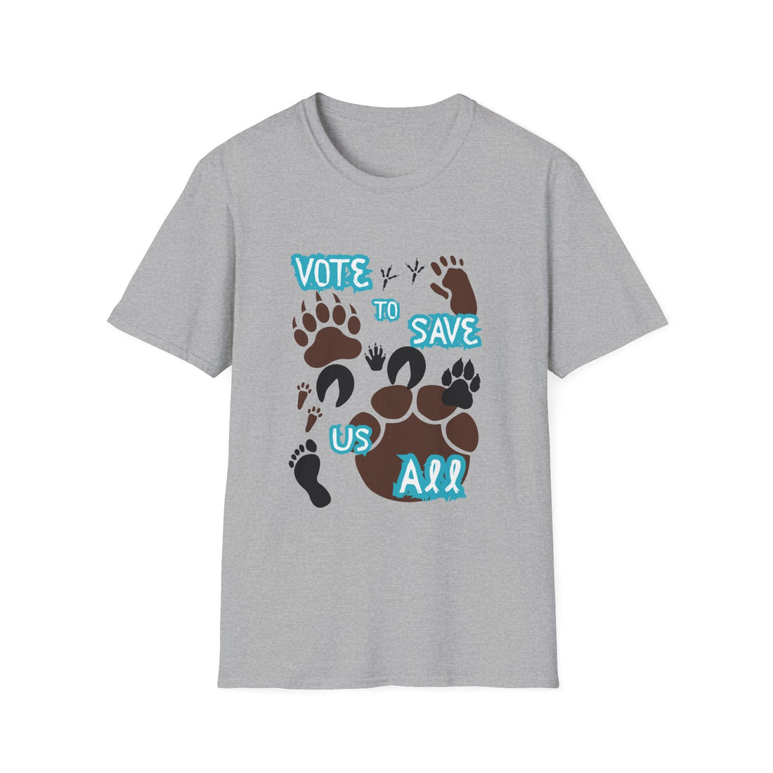 Save Us All Animal Paw Print Tee – Vote to Save Wildlife T-Shirt