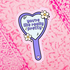 Sticker of a hand mirror with &