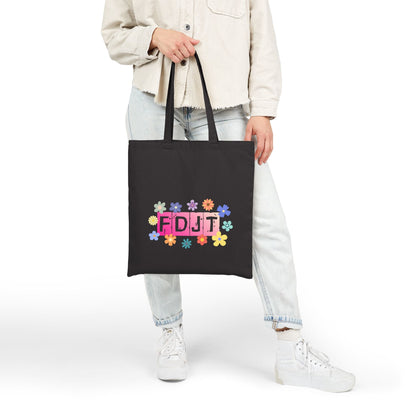 "FDJT" on Cotton Canvas Tote Bag
