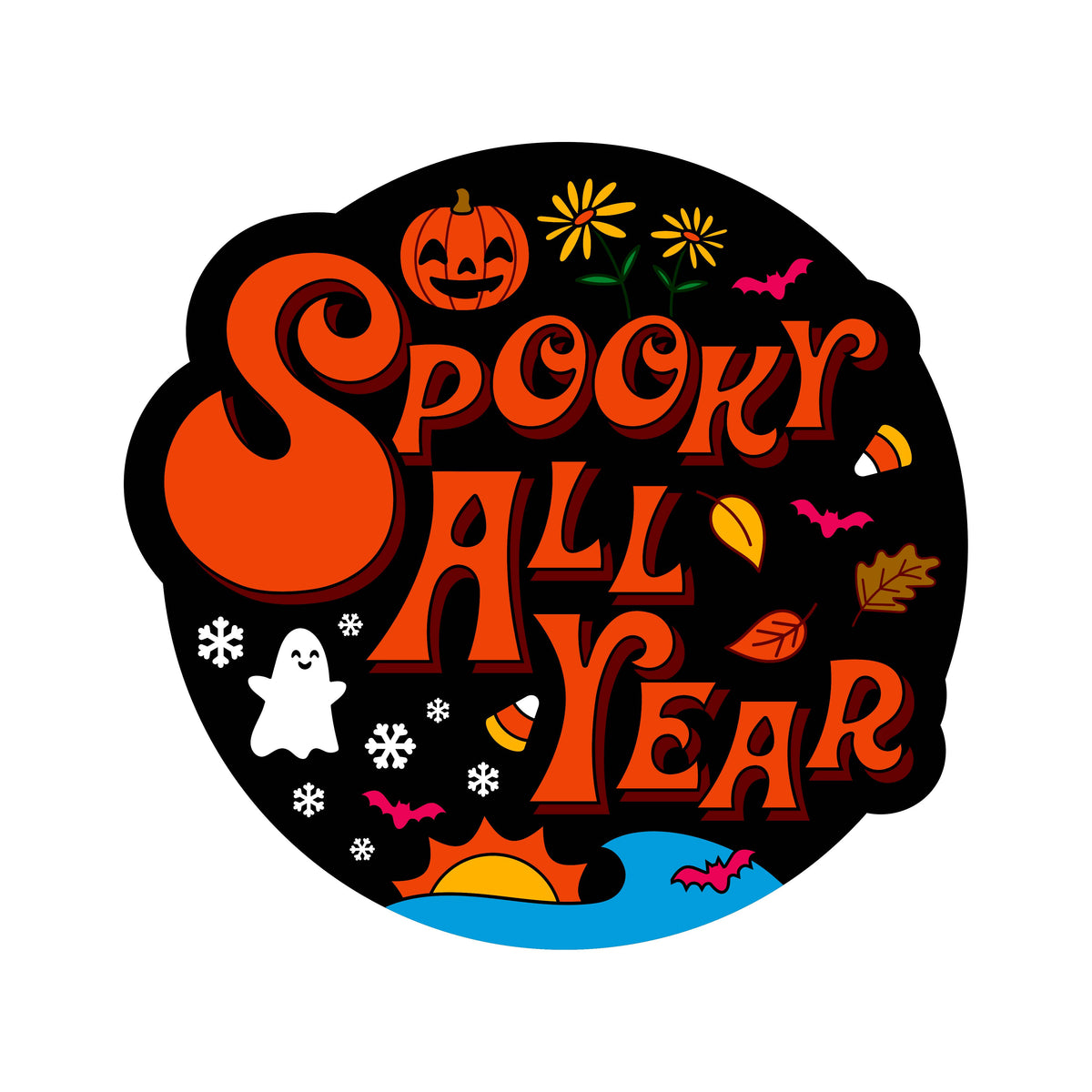 Halloween-themed decorative sign with &