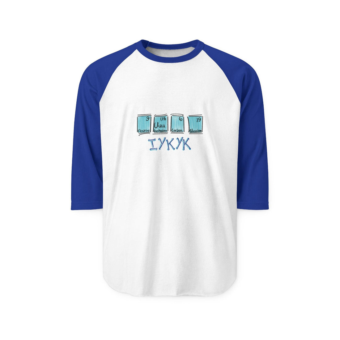Raglan Shirt — Periodic Table "*Uuu**" Pattern Graphic (IYKYK)