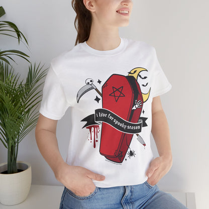 I Live for Spooky Season Gothic Graphic Tee