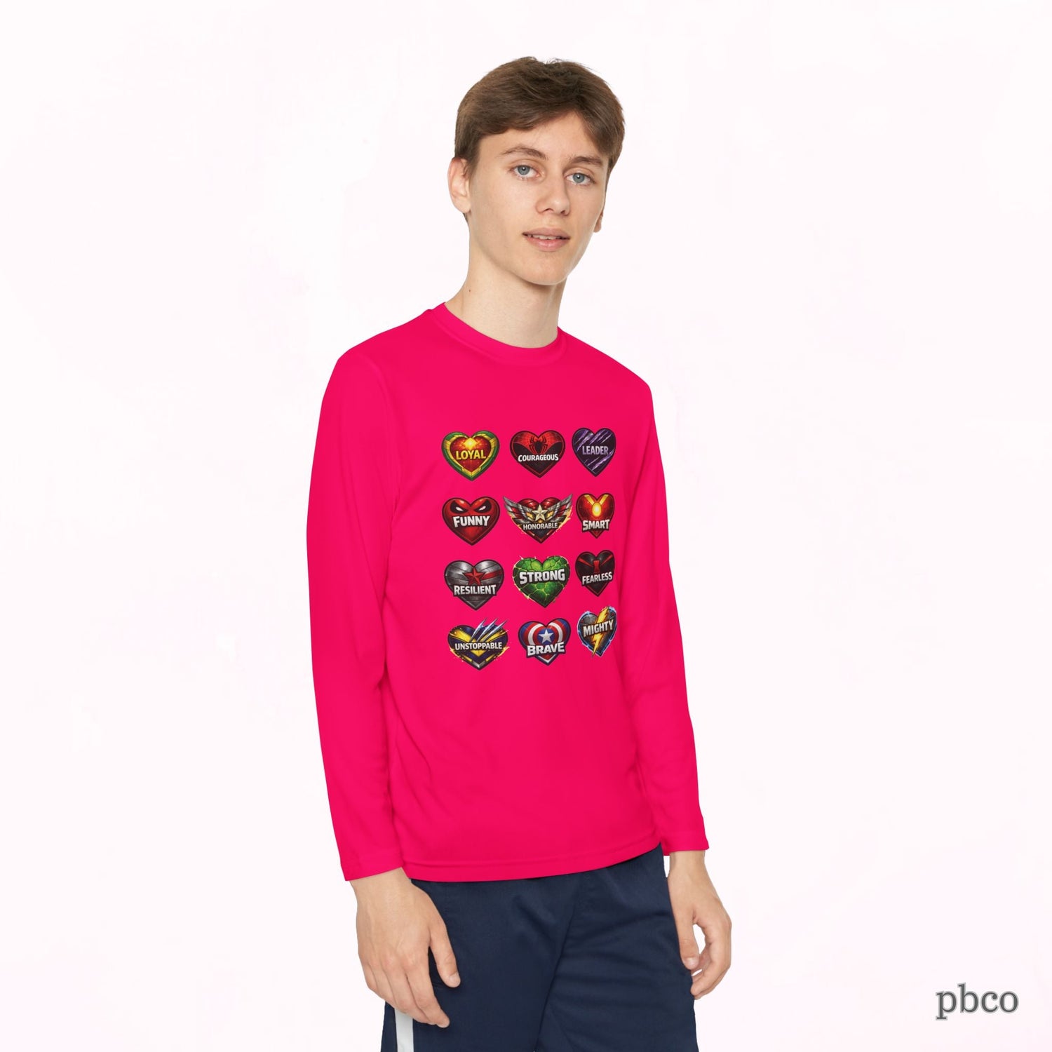 Youth Superhero Love Long Sleeve Tee Shirt