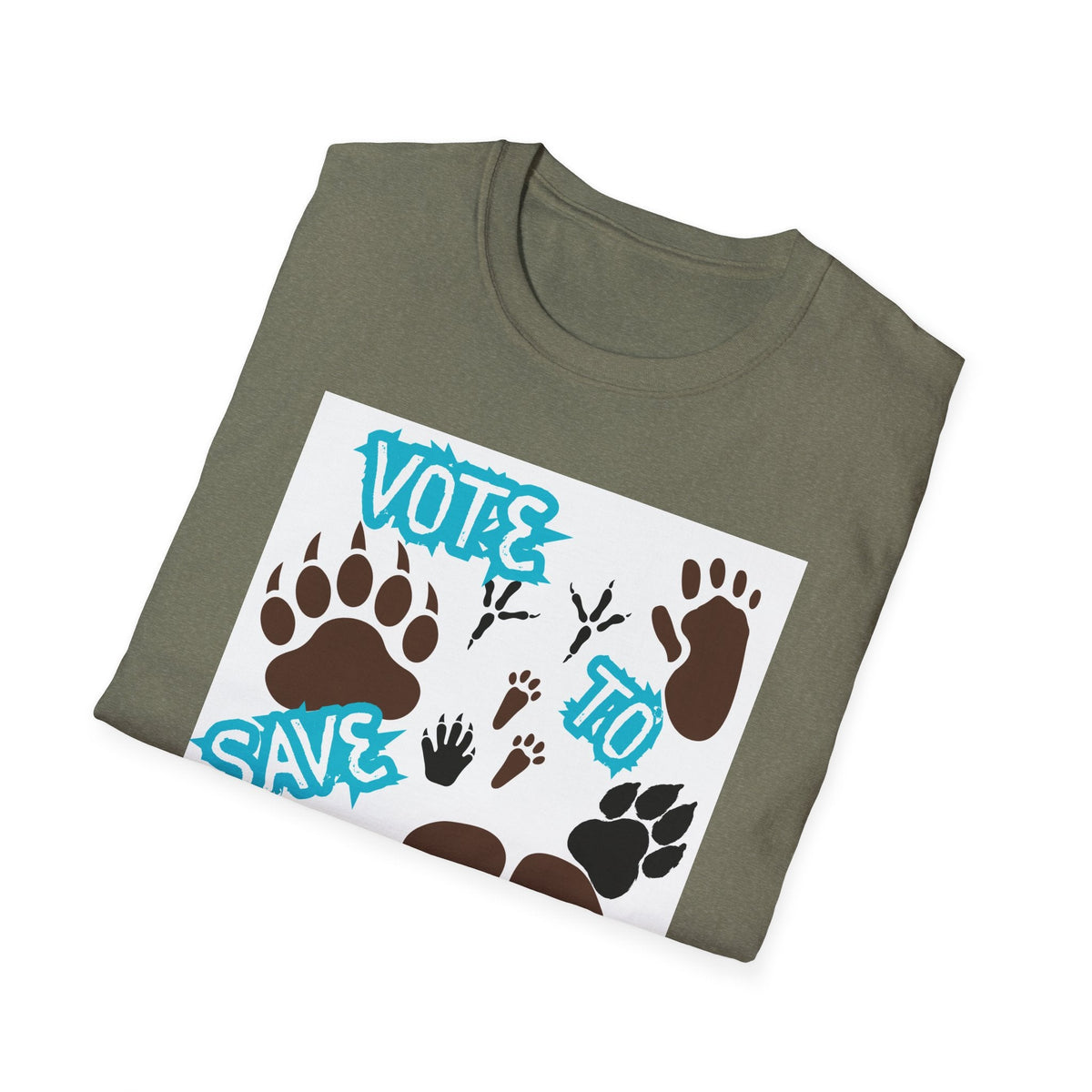 Save Us All Animal Paw Print Tee – Vote to Save Wildlife T-Shirt