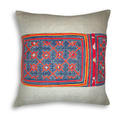 Hmong &amp; Hemp Throw Pillow Cover