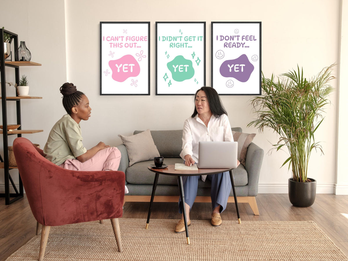 Power of Yet Wall Art | Growth Mindset &amp; Social Emotional Learning Print Set (Digital Download)