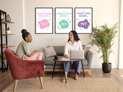Power of Yet Wall Art | Growth Mindset &amp; Social Emotional Learning Print Set (Digital Download)