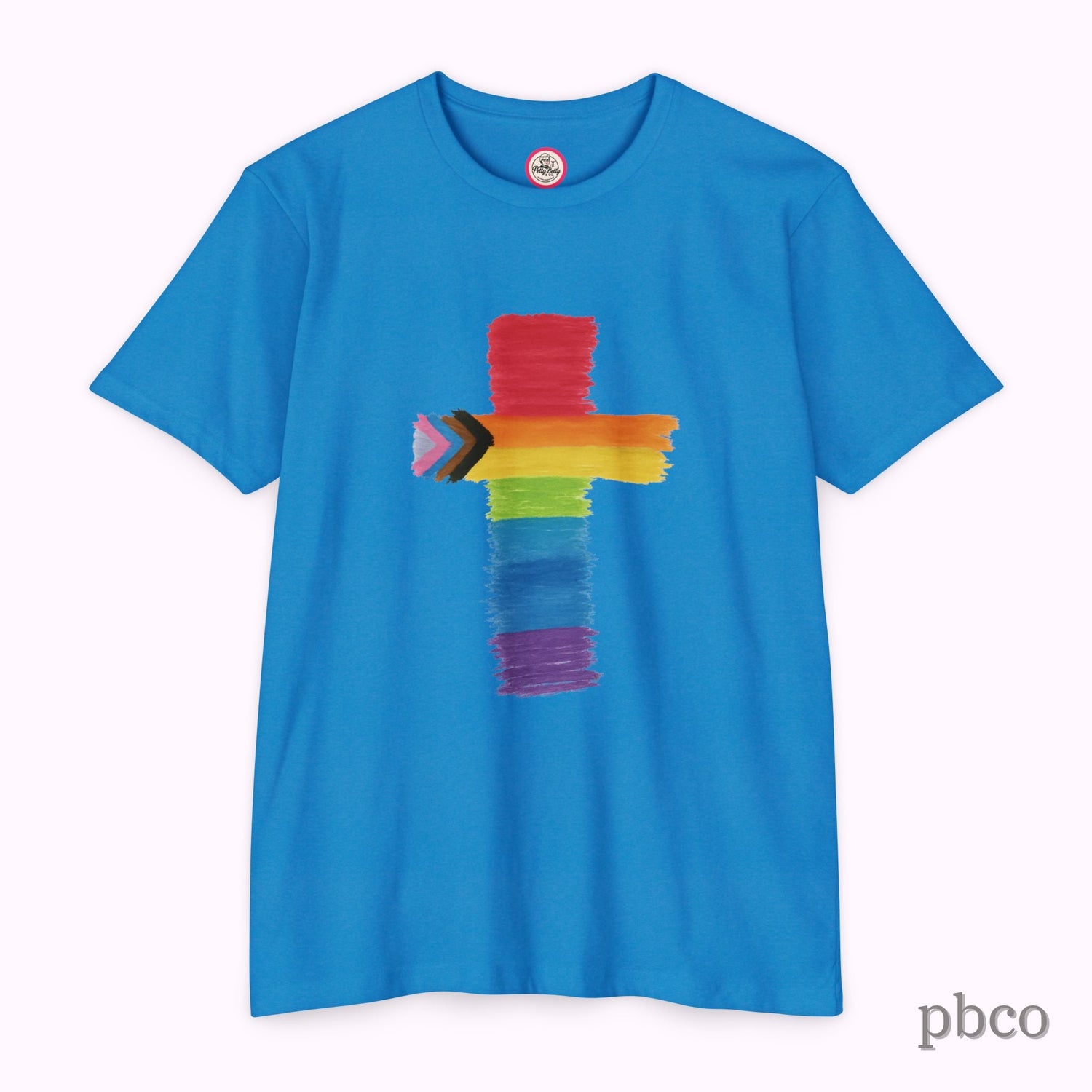 Inclusion Cross T-Shirt | Progress Pride | Affirming Faith