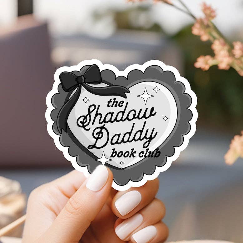 Heart-shaped sticker with &