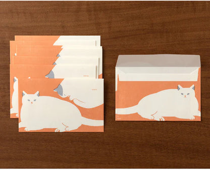 Midori Kimagure Letter Pad, Envelopes - Cats