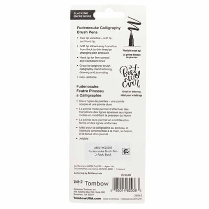 Fudenosuke Calligraphy Brush Pens - 2-Pack