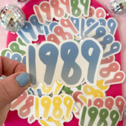 1989 sticker - blue - MangoIllustrated - Sticker