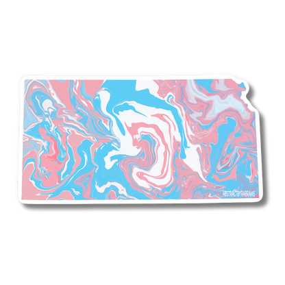 Kansas State Trans Pride and Rainbow State Vinyl Sticker