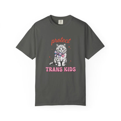 Protect Trans Kids T-Shirt — Cute Kitten Pride Tee