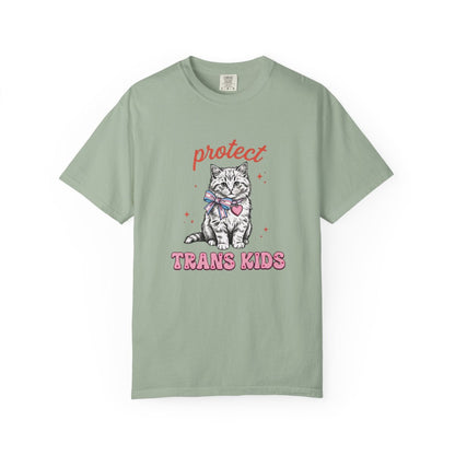 Protect Trans Kids T-Shirt — Cute Kitten Pride Tee