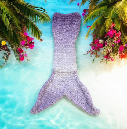 Chunky Knit Mermaid Sleeping Bag Blanket