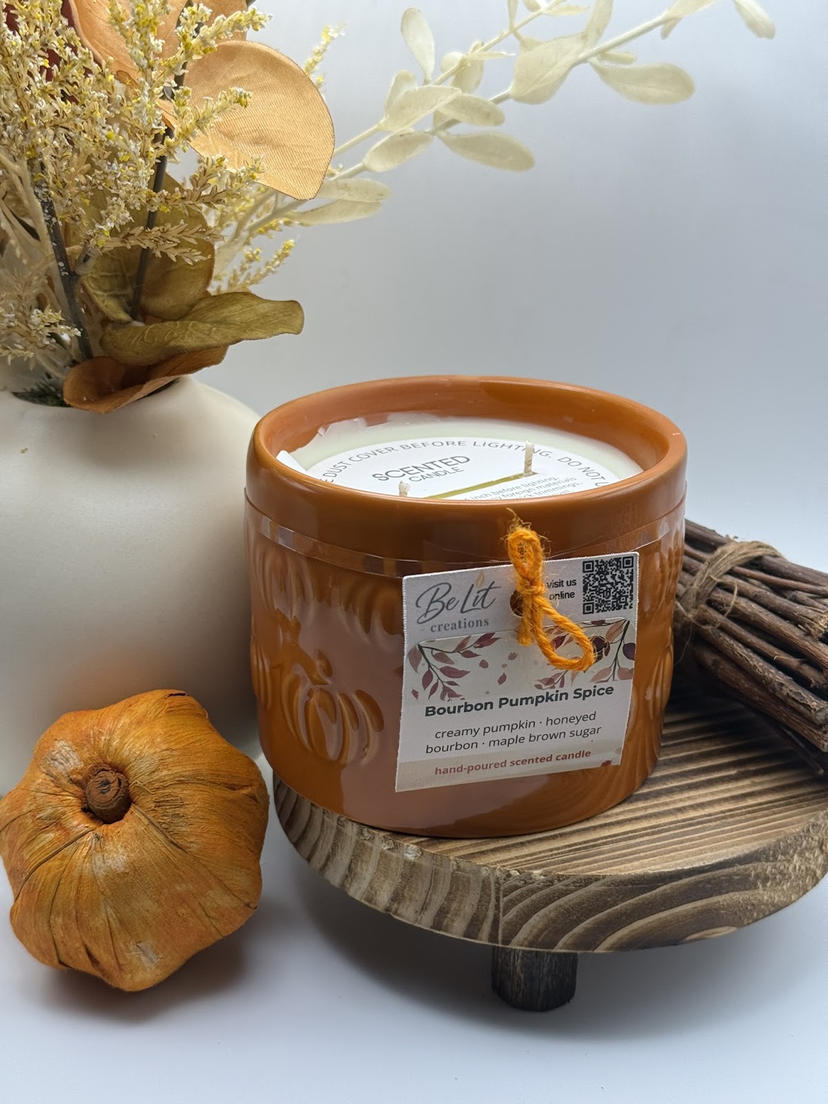 Bourbon Pumpkin Spice Candle | Pumpkin + Bourbon | 10 oz