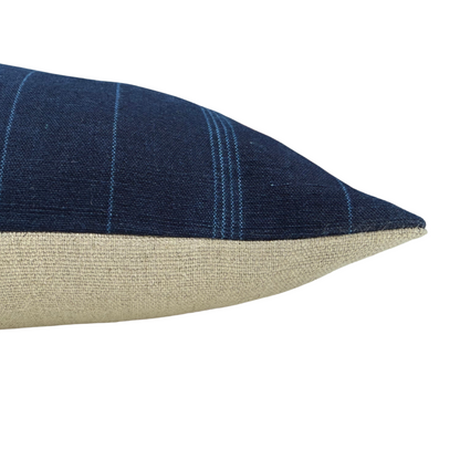 Indigo Corte &amp; Hemp Long Lumbar Pillow