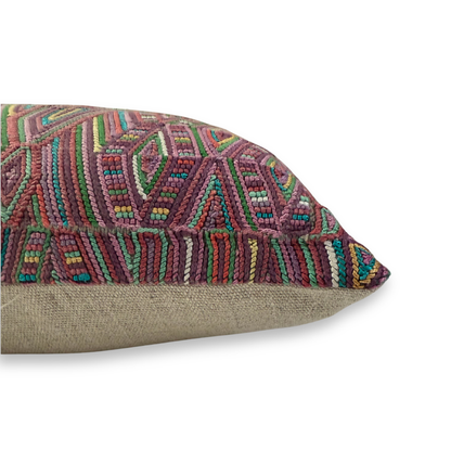 Huipil &amp; Hemp Throw Pillow Cover