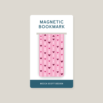 Sweetheart Stripes Magnetic Bookmark