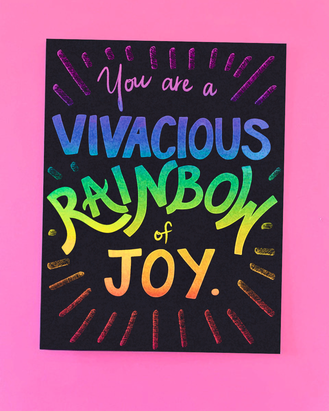Rainbow of Joy A2 Greeting Card