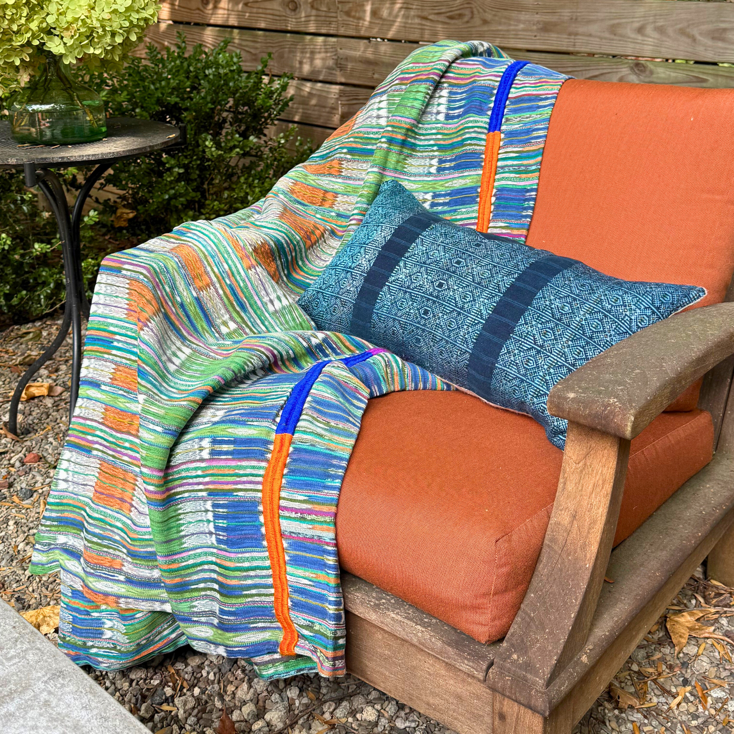 Huipil &amp; Hemp Throw Pillow Cover