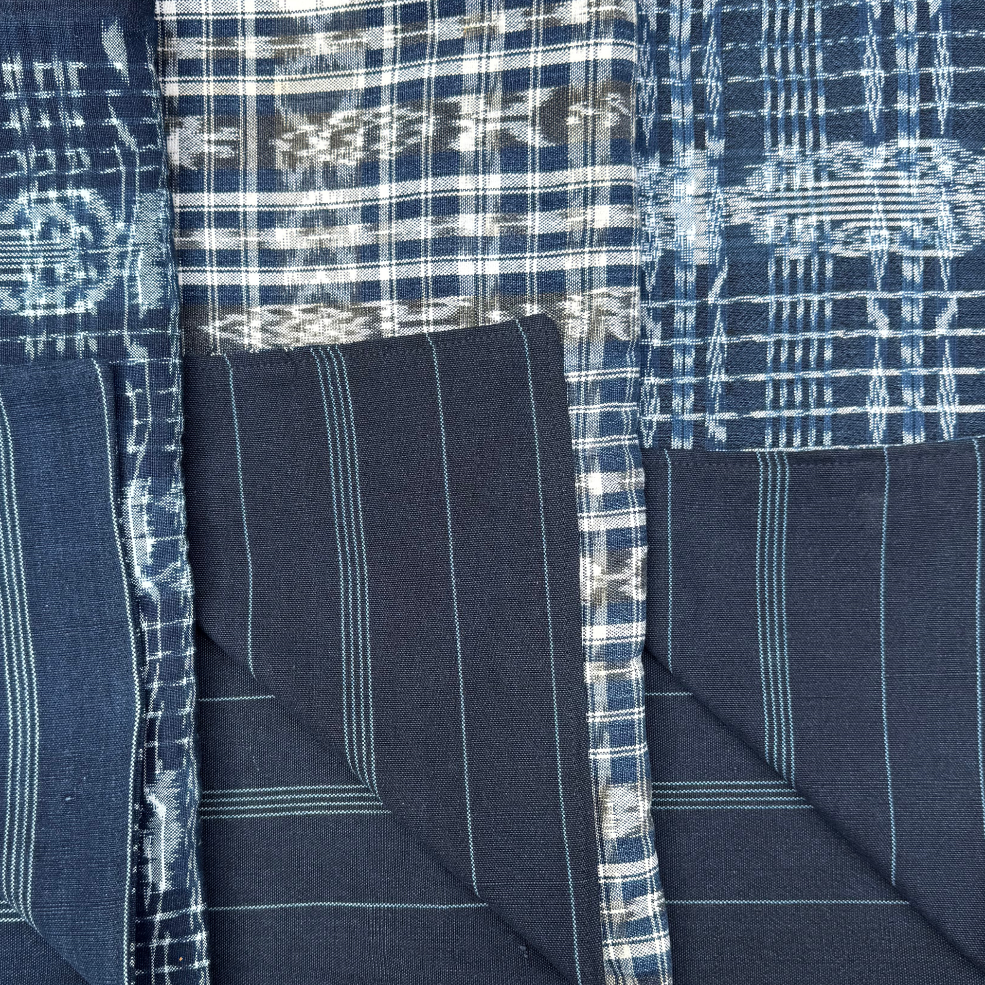 Handwoven Indigo Corte Table Runner | Reversible Jaspe &amp; Denim