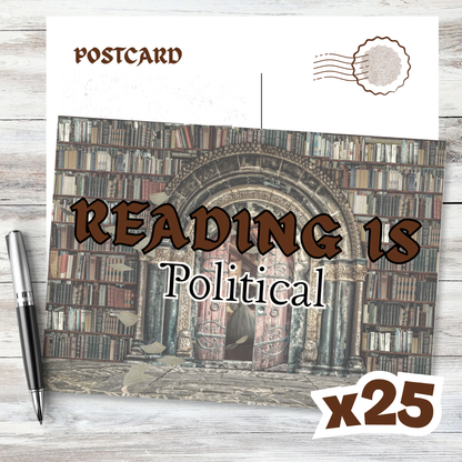 Postcards to Voters: Reading is Political Postcard