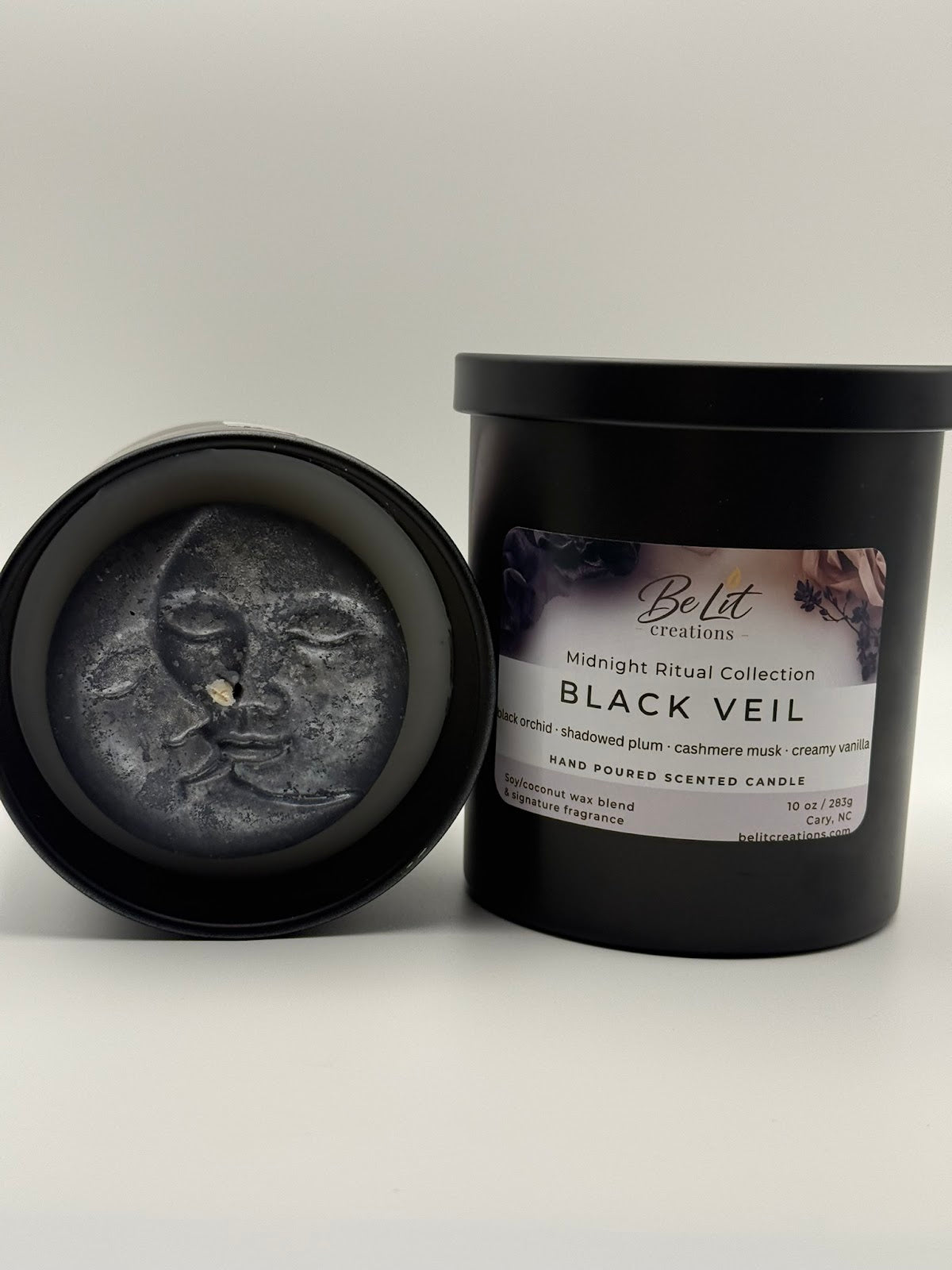 Black Veil Candle | Black Orchid + Shadowed Plum | 10 oz