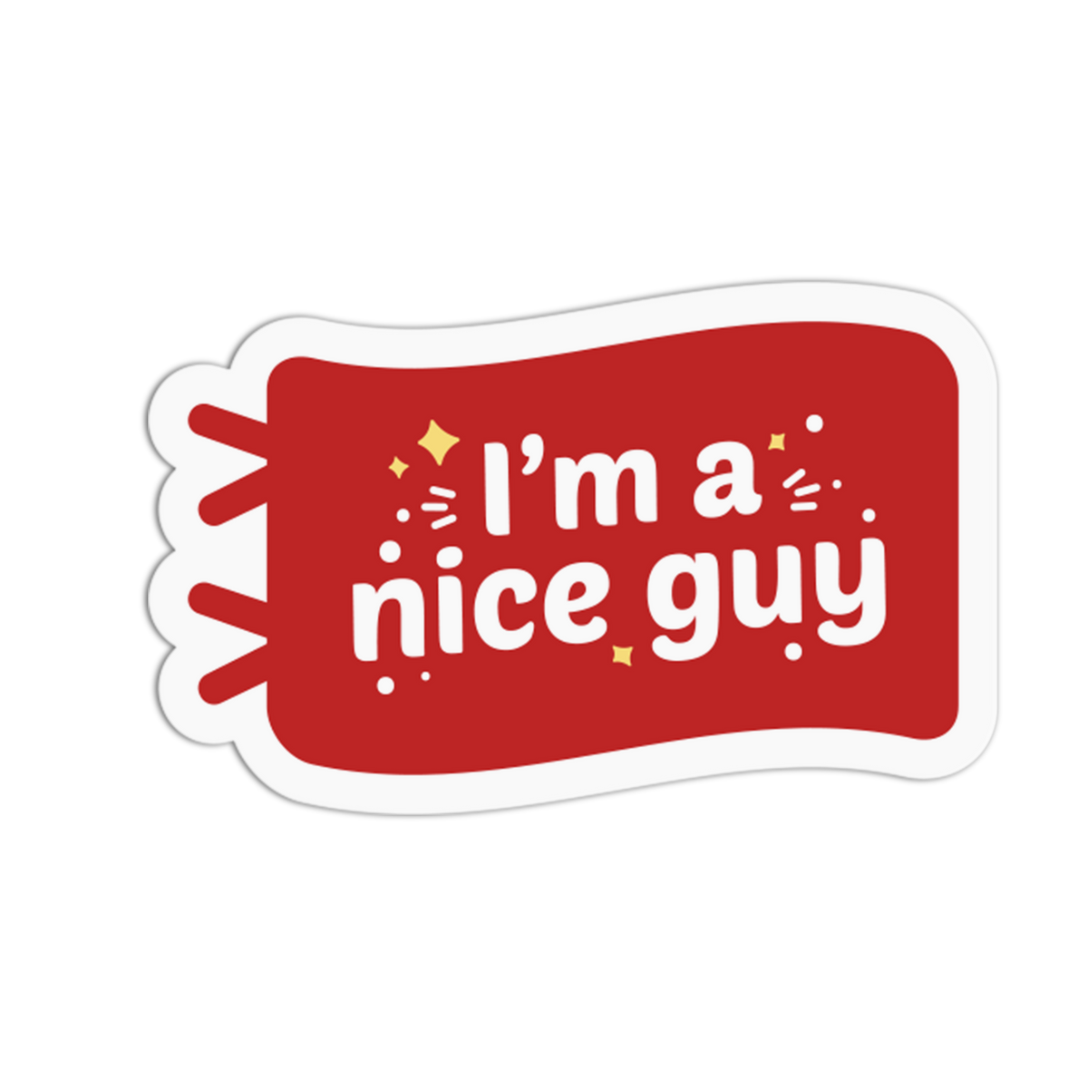 Red speech bubble with &