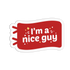 Red speech bubble with &