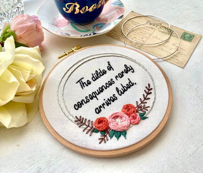 Dildo of Consequences // Embroidery PDF Pattern Download 6 inch