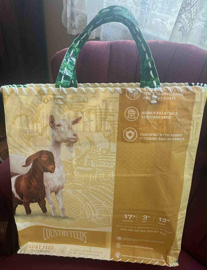 Upcycled Trendy Goat Tote