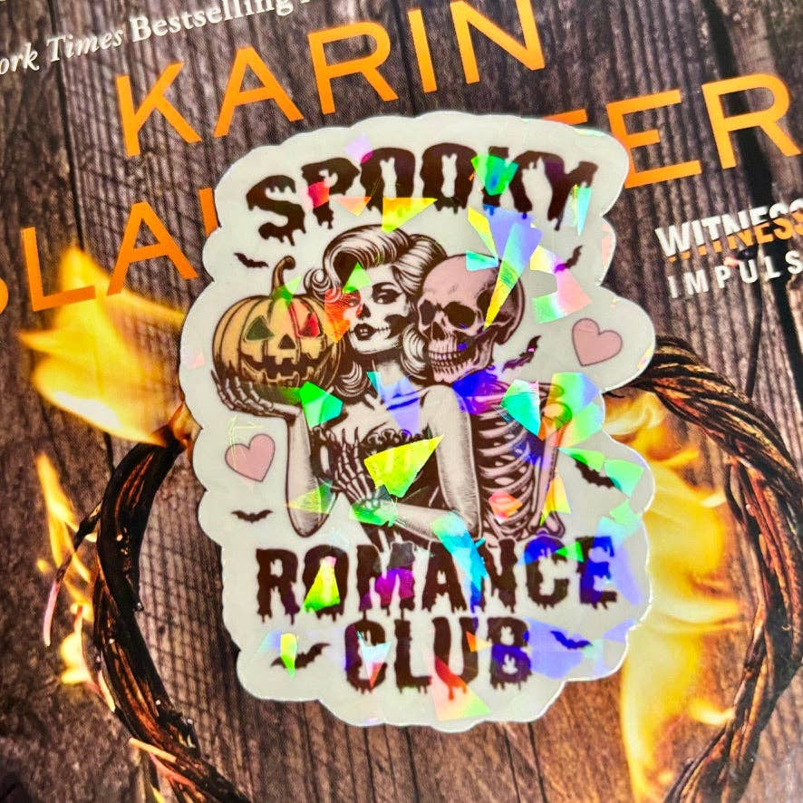 Spooky Romance Club Sticker | Holographic Romance Reader Vinyl Sticker